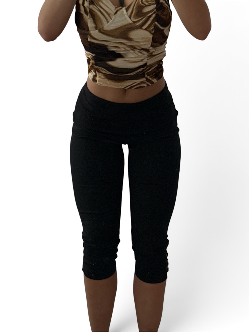 Counterparts Black Cropped Capri Ponte Pants